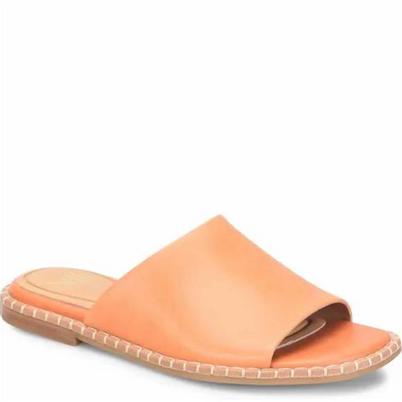 NEW SOFFT women noble ii flat leather slide in sunset orange - Picture 1 of 8